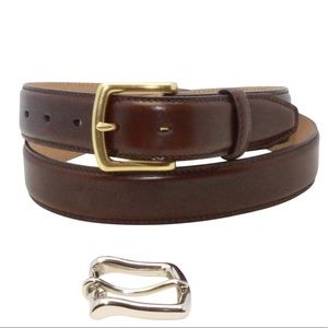 32mm NEW Brown Genuine Saddle Leather Belt Size 38